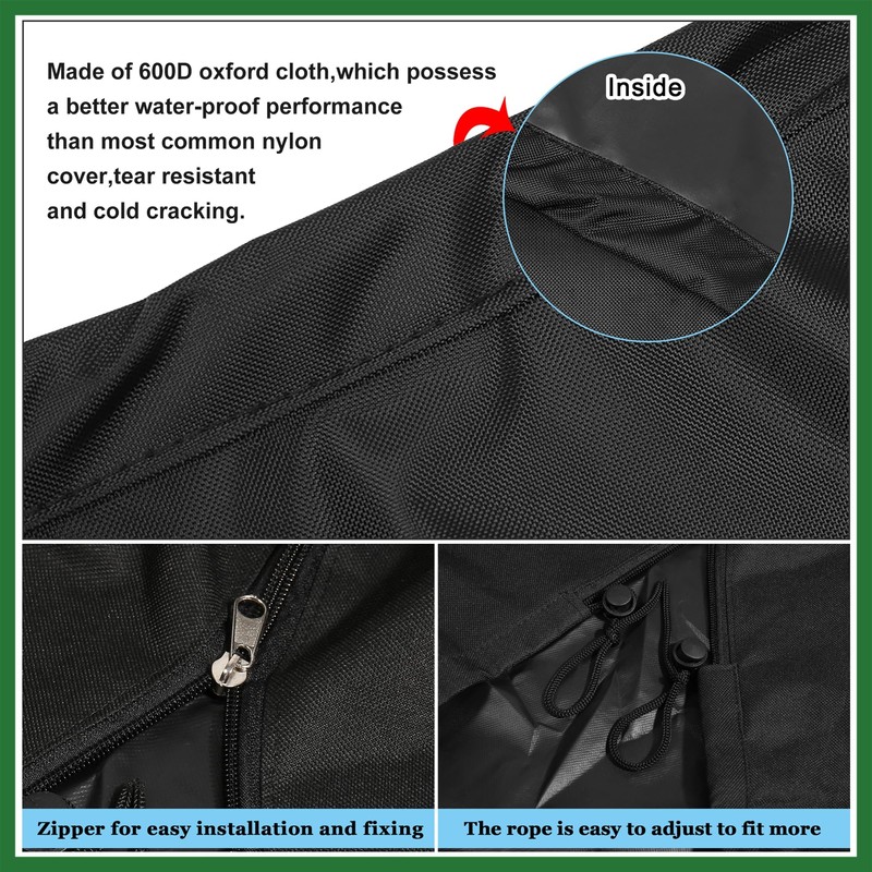 Motoforti 600D Oxford Cloth Motor Full Outboard Boat Engine Cover