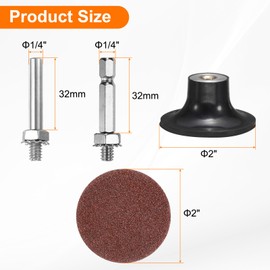 HARFINGTON 23pcs Quick Change Discs Set 2" Roll Lock Sanding Discs with 1/4" Shank Pad Holder 60 Grit Surface Conditioning Disc for Polish Rust Removal