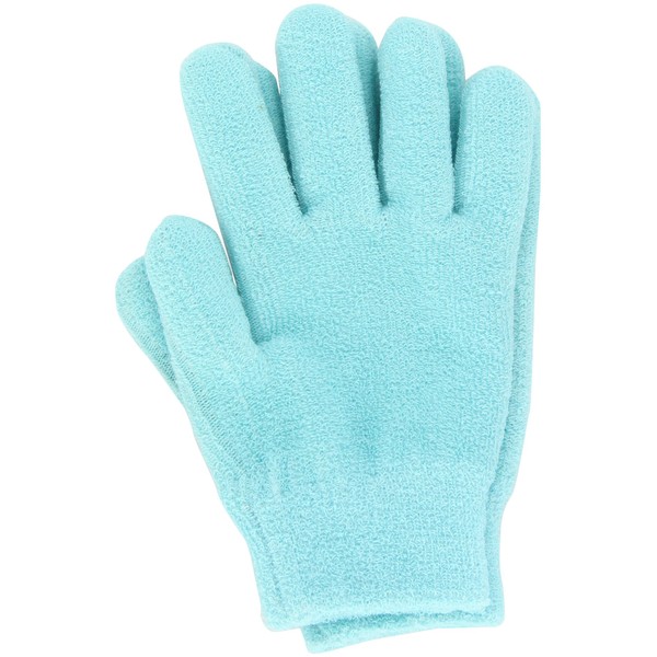 Silipos Plush Terry Gel Moisturizing Gloves, One Size, Turquiose