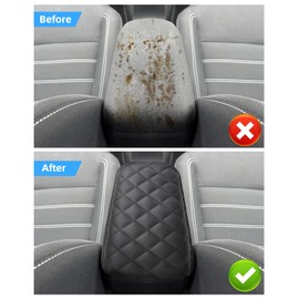 LANGBEAN Armrest Cover for Dacia Sandero 3 2021-2025, Centre Console Armrest Protector in Thickened PU Leather, Sandero Stepway Accessories for Raising the Armrest by 3.5CM, Black