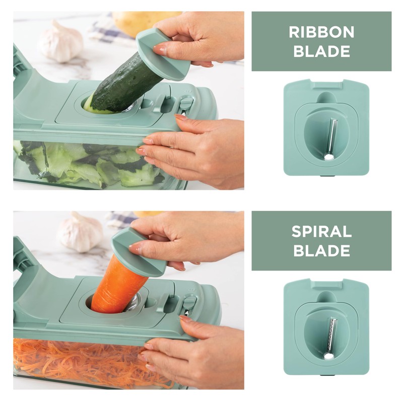 ook with Color Vegetable Chopper - Multifunctional 11 in 1