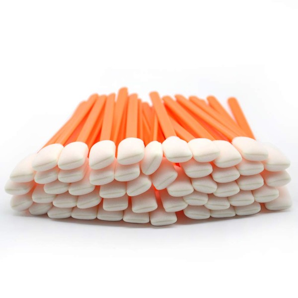 Wellgler's 100pcs 5.11" Foam Swabs, Square Rectangle Cleaning Swab，for Solvent