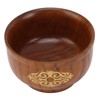 Wooden Rice Bowl Jujube Wood Anti Scald Exquisite Elegant Round