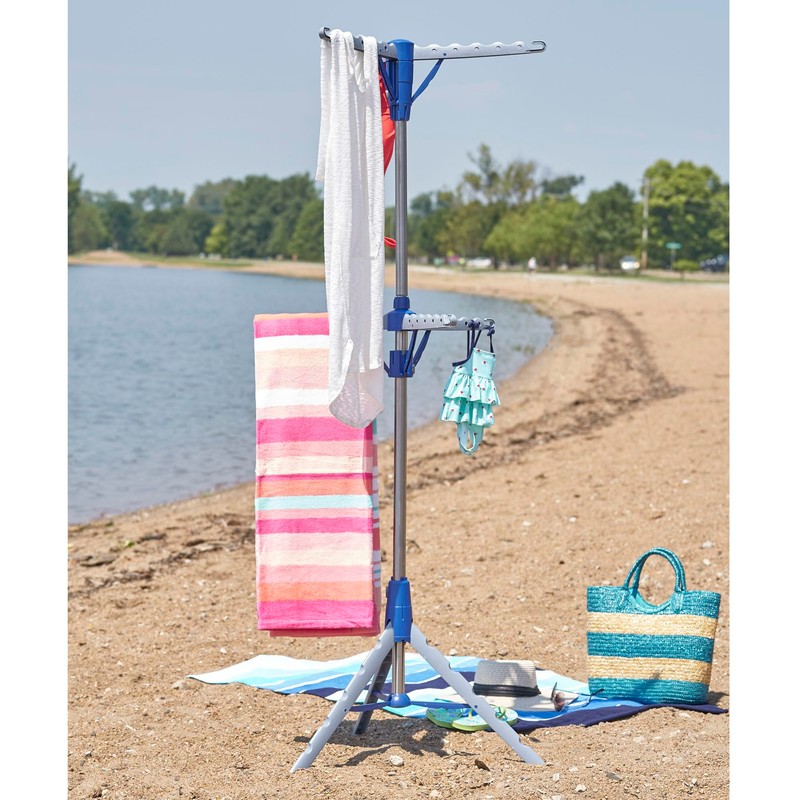Household Essentials 5012-1 Portable 2-Tier Clothes Drying Rack Tri-pod |