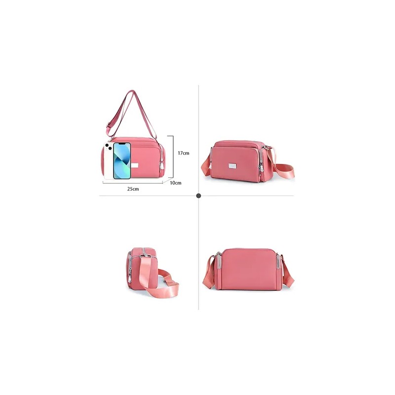 Bolsa Bandolera Mujer Moda Dama Crossbody Gran Capacidad Color Rosa
