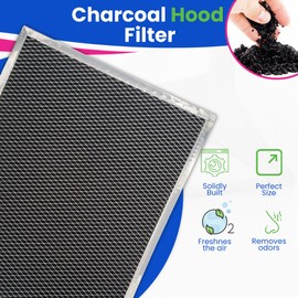 Range Hood Charcoal Filter for 10.81” x 13.31” BPSF30 99010308 Broan Range Hood Filter Replacement - Carbon Ductless Exhaust Hood Filter - Filters and Freshens the Kitchen Air Over the Oven (2-Pack)