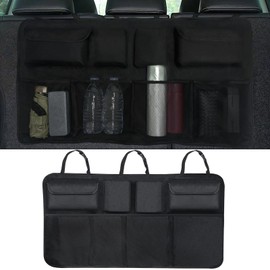 Fycarni Car Trunk Organizer, Backseat Hanging Storage with Adjustable Straps,Large Capacity Backseat Hanging Trunk Organizer for Sedan, SUV, Truck