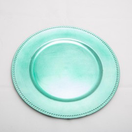 Richland Charger Plate Beaded Round 13" Copper Set of 24