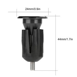 HAOHIZE Handlebar End Caps, Aluminum Alloy Bar End Plugs Bike Handle Plug Bicycle Bar Ends Bar Handle Grip Bar End Plug Cap Parts for Road Bike/Mountain Bike/BMX/ (Black)