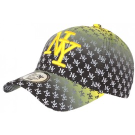 NY Black and Yellow Fashion Design New York Baseball Avenue Unisex Cap, black, Einheitsgröße