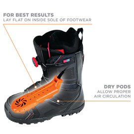 DryGuy Unisex's Travel Dry DX Shoe Dryers, Orange and Black, One Size