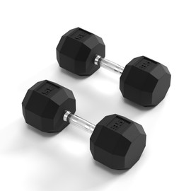 PVC Hex Dumbbell Weight Set, Multiple Sizes Exercise & Fitness Dumbbells,100LB Set(5+10+15+20LB) x2,110LB Set (25+30LB) x2, 35-50LBS Pairs for Muscle Toning, Strength Building & Full Body Workout