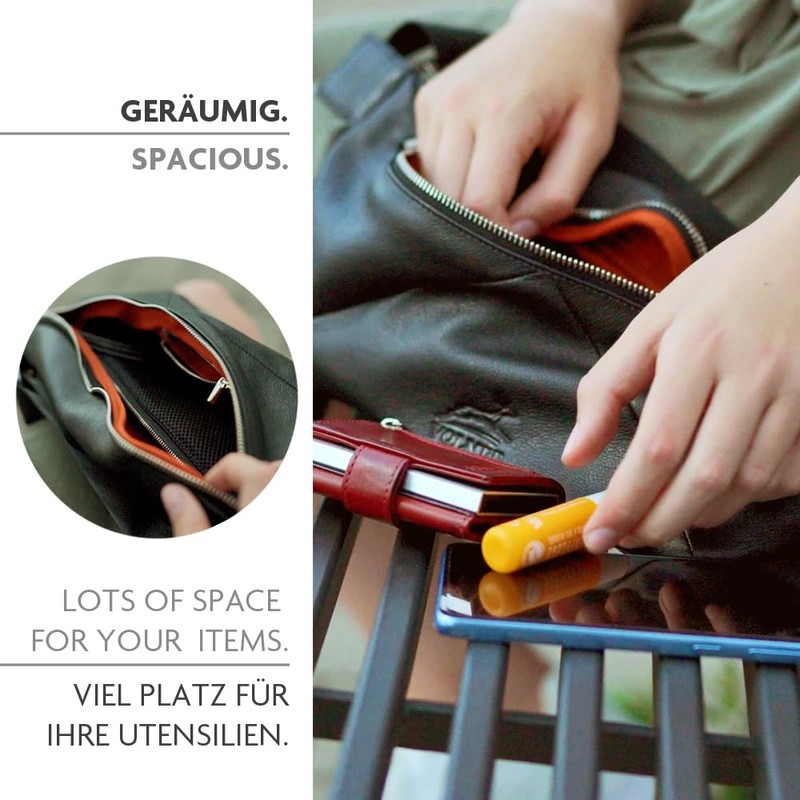 Fa.Volmer ® Genuine Leather Shoulder Bag for Men and Women