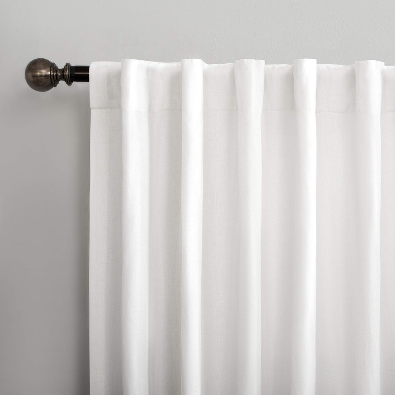 Scott Living Renato Linen Blend Semi-Sheer Back Tab Curtain Panel,