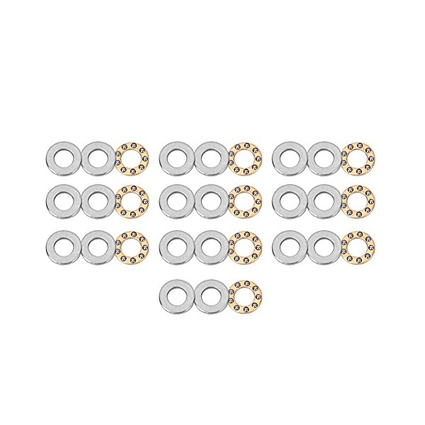 Pack of 10 Miniature Planar Thrust Ball Bearings, High Precision