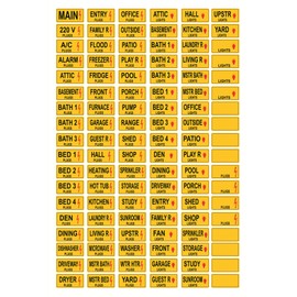Circuit Breaker Box Label,0.5x1 inch Plugs and Lights Circuit Breaker Waterproof Label for Office and Home,Medium Size 108pcs
