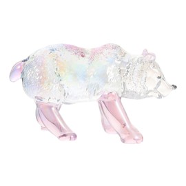 ABOOFAN Crystal Bear Figurine Cute Polar Animal Ornament for Desk Home Decor Clear Crystal Paperweight Charming for Friends and Family Whimsical Centerpiece