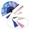 2 x folding fans, hand fans, bamboo fans with tassel
