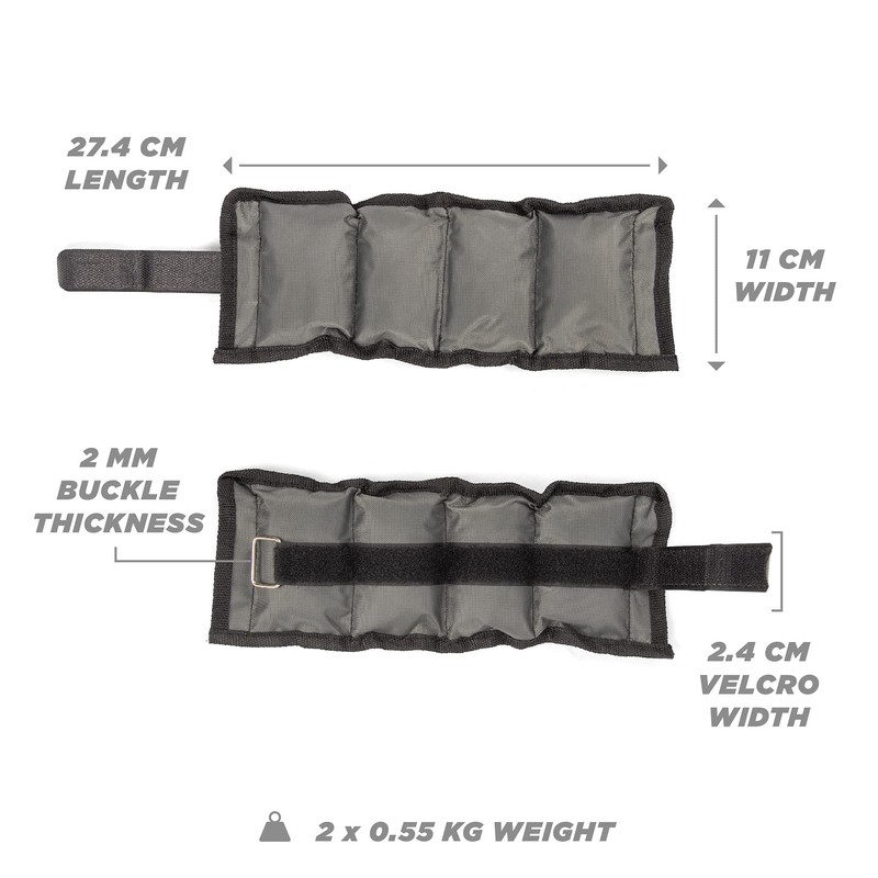 Phoenix Fitness Wrist Weights - Adjustable Strap Exercise Ankle Weights