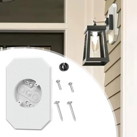 Colcolo Siding Light Mounting Block ,Vinyl Siding Mounting Kit, Spare Parts, Vinyl Siding Block for 4 inch Siding 1/2 inch Lap Double , White