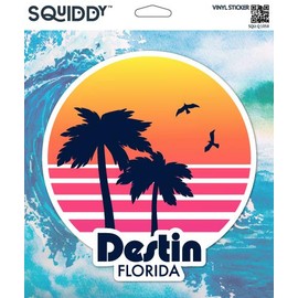Squiddy Destin Florida - Vinyl Sticker - Large Size (11" high)