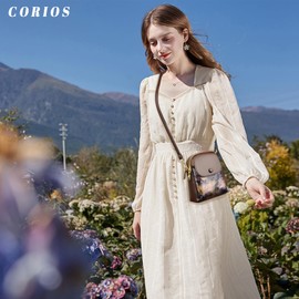 CORIOS PU Leather Shoulder Bag Women Crossbody Bag Elegant Messenger Bag Small Satchel Bag Ladies Hobo Bag Multifunctional Top-Handle Bag Fashion Tote Handbag Wallet Coin Purse Change Pouch Purple