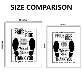 18" x 24" White Car Paper Floor Mats,50Pcs Vehicles Disposable Floor Pads,Temporary Cars Floor Protector,Automotive Mat Covers Protector,Detailing Detail Wash,Temporary Sticky