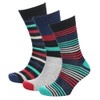 Budget Gifts 12 Pairs - Men's Socks Multicoloured Cotton Rich