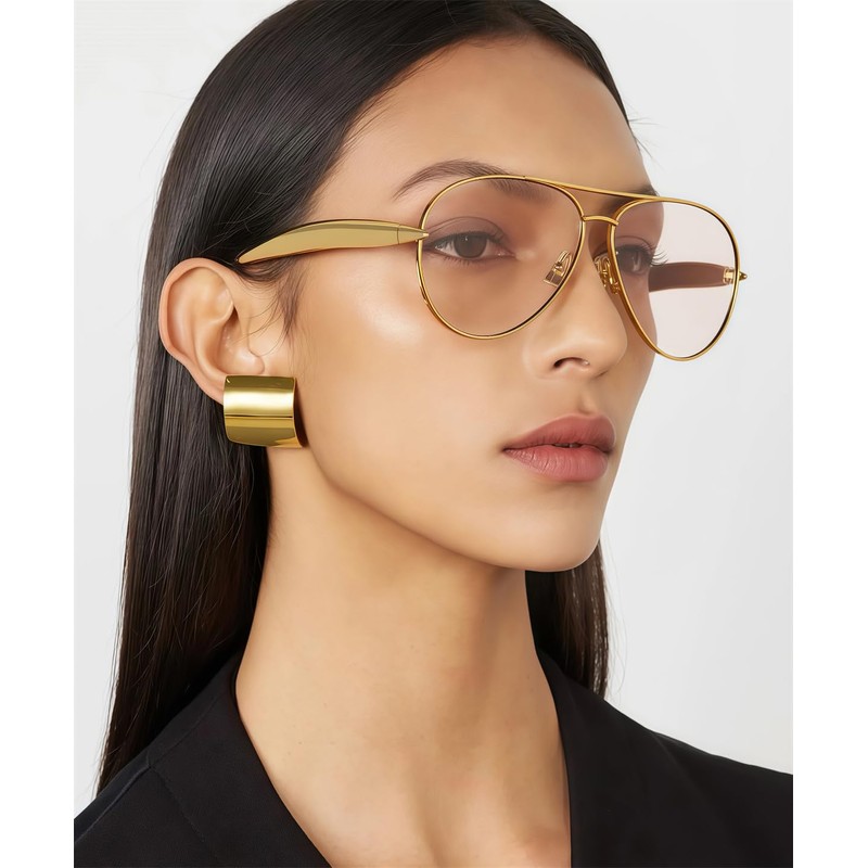 GUVIVI Retro Gold Aviator Sunglasses for Women Men, 2025 Metal