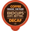 EKOCUPS Organic Swiss Water Decaf Medium Roast Coffee Pods, 30%