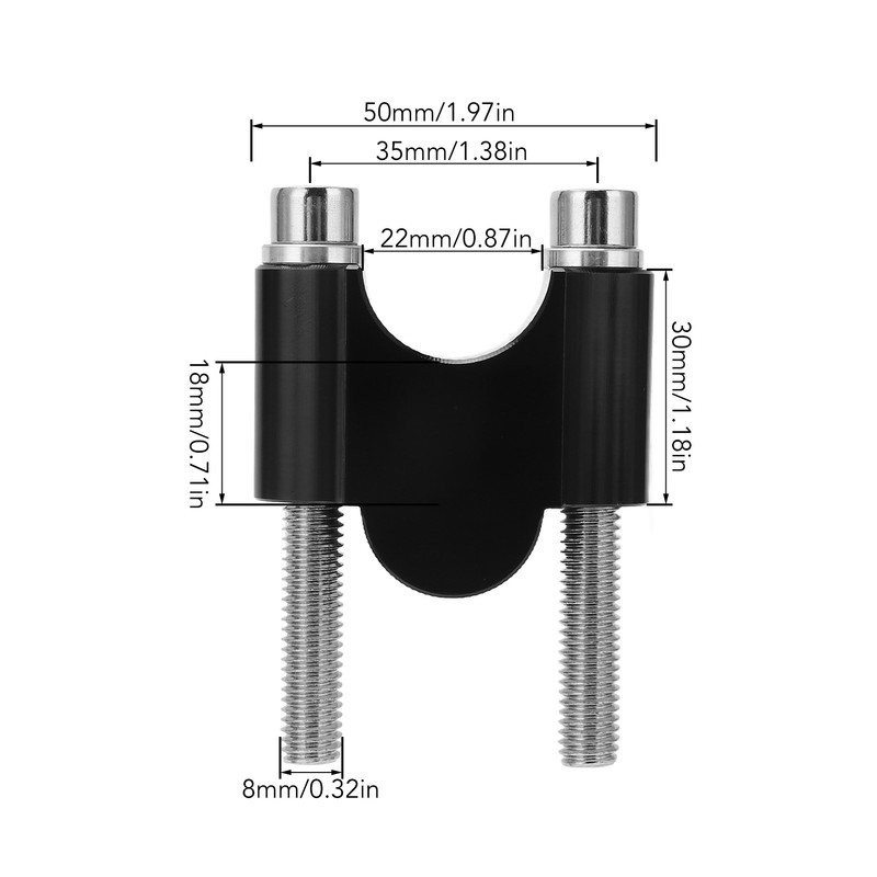 22mm Handlebar Riser Clamp 30mm Lifting Height Replacement for Suzuki