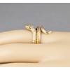 Gold Snake Ring asp Cleopatra toga wrap Serpent Adjustable Medusa