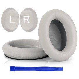 GONSIFACHA Ear Pads Ear Cushion Compatible Bose QuietComfort 45 (QC45) Pads Ear Pads Soft Leather Noise Isolation High Density Foam PU Leather (White)