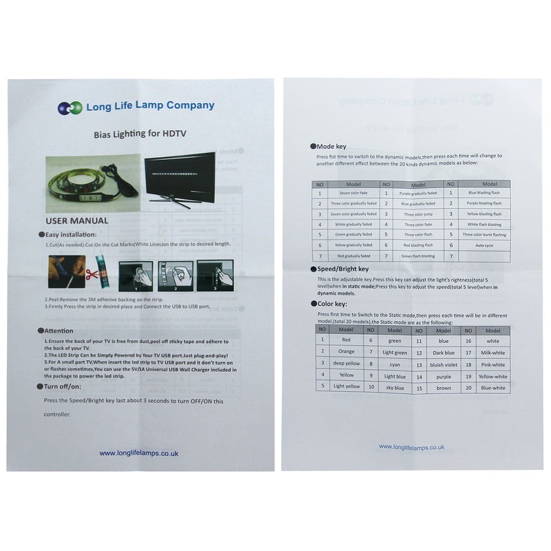 Colour Changing 90cm 5v Flexible LED USB Strip Light Mood