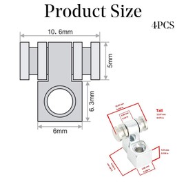 Guitar Roller String Trees Guides String Retainers for Strat Tele Style Electric Guitar, Chrome(4 Pieces)