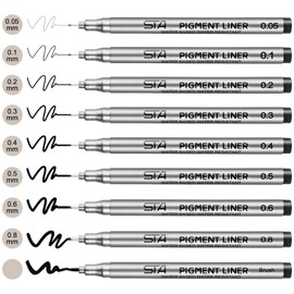 beupro Fineliner, black pigment liner micro tekenpennen for schetsen van kantoordocumenten comic manga scrapbooking en schoolgebruik