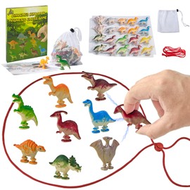 Dinochez Dinosaur Magnetic Chess Game Set 2025, 20 Pcs Dinosaur Stones, 1 String & Portable Storage Bag, Strategy Board Games Chess Set Kids Games for Halloween Family Games Night