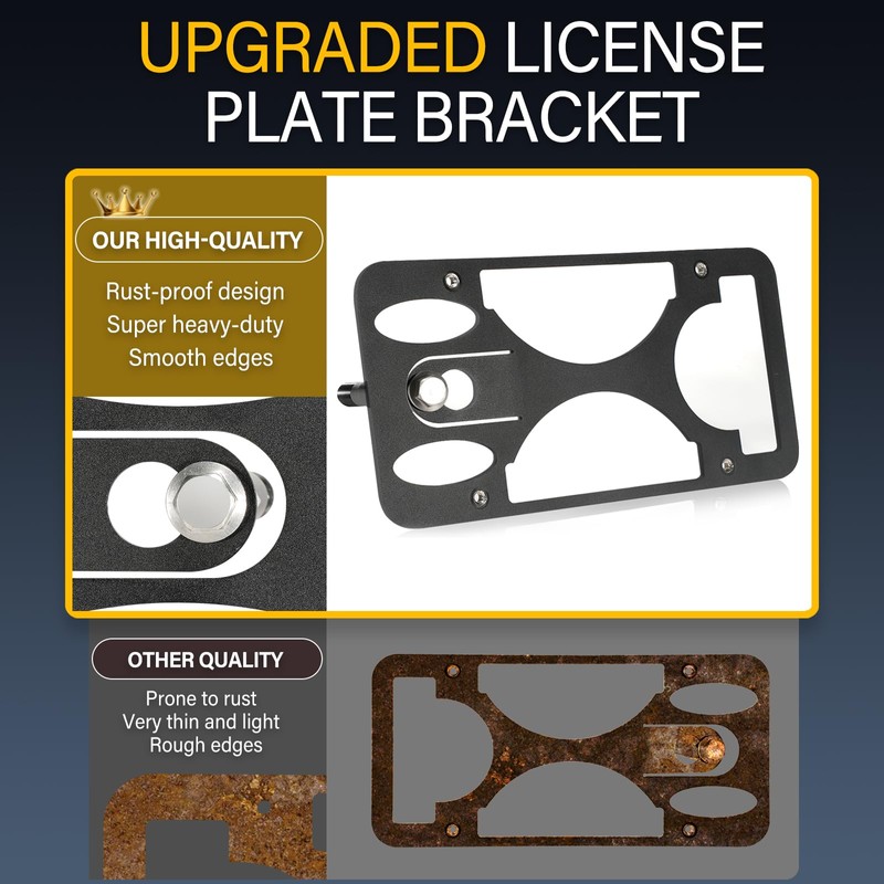 No Drill License Plate Holder Compatible with Genesis G70 2019-2025