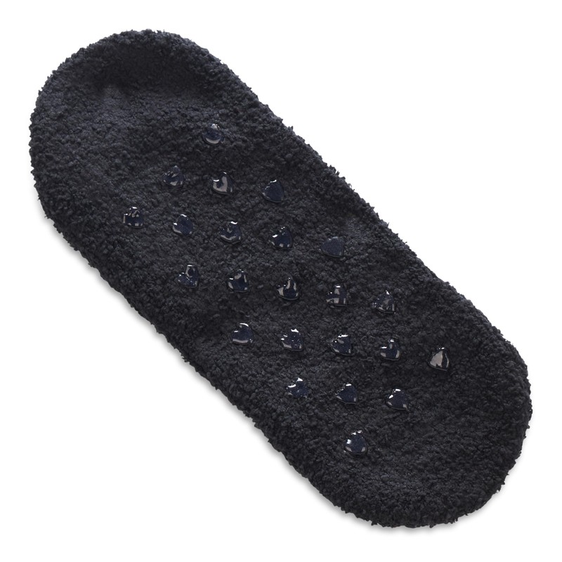 P.J. Salvage Women's Loungewear Fun Socks with Grippers, Black Paw/Heart,