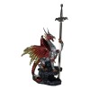 Red King's Knight Armored Dragon With Gothic Skull Sword Letter