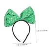 Parliky 1set Patrick's Day Sequin Bowknot Hairbands Green Party Hair