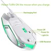 Wireless Gaming Mouse, VEGCOO C8 Silent Click Wireless Rechargeable Mouse
