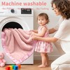 Pro Goleem Fleece Baby Blankets for Girls with 2 Inch
