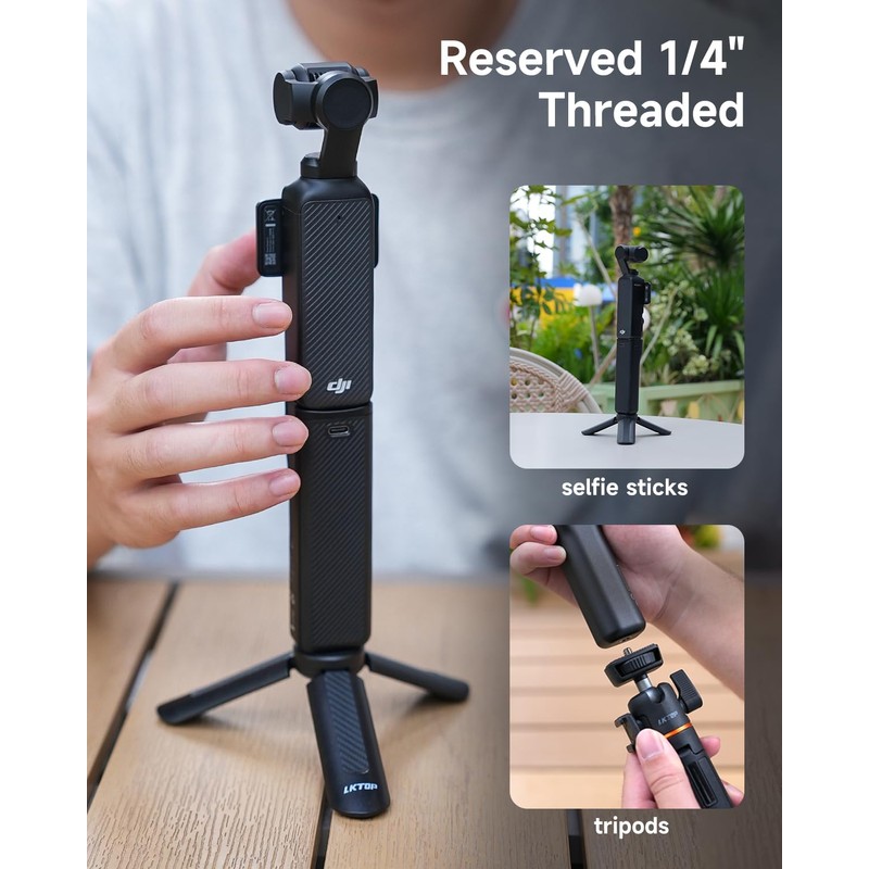 LKTOP Pocket 3 Battery Handle+Tripods Combo for DJI Osmo Pocket