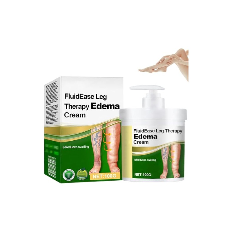 SQZRAN FluidEase Leg Therapy Edema Cream, Natural Herbal Massage Cream,
