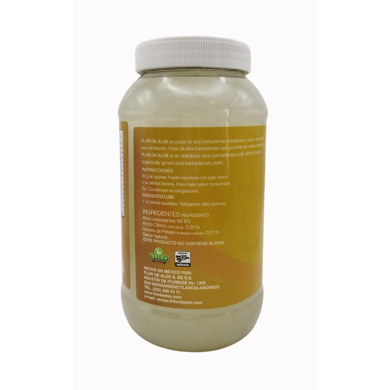 Flor de Aloe, Aloe Vera Pulpa Natural, Sabila rico en