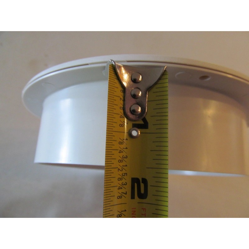 D&W 6 7/8" WHITE Round Ceiling A/C Vent 1 1/2"