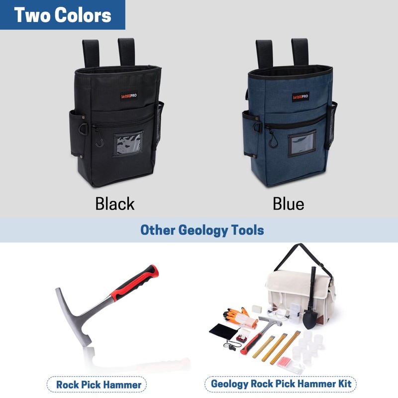 WISEPRO Metal Detecting Finds Bag, Multi-Purpose Digger Tools Pouch Bag