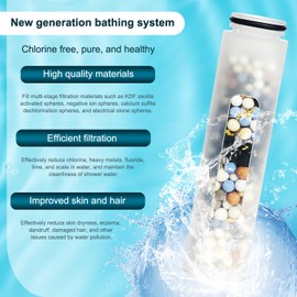 HODSEUKIN Shower Filter Replacement Cartridge for Homlord Handheld Shower Head - 3 Pack Multi Stage Water Softener Filters for Hard Water(3pcs)