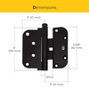 Brixwell 850-8762531 Ultimate 2D Adjustable Steel Guide Hinge Removable Pin